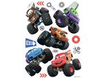 Tatuaggio Da Parete Disney Cars Rosso, Arancione E Blu - 600134 - 65 X 85 Cm