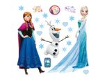 Tatuaggio Da Parete Disney La Regina Dei Ghiacci Anna & Elsa Blu E Viola - 600224 - 30 X 30 Cm