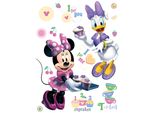 Tatuaggio Da Parete Disney Minnie Mouse & Daisy Duck Rosa E Viola - 600184 - 65 X 85 Cm