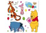 Tatuaggio Da Parete Disney Pooh L'orso Blu, Arancione E Giallo - 600218 - 30 X 30 Cm