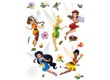 Tatuaggio Da Parete Disney Fate Verde, Giallo, Rosso E Blu - 600193 - 65 X 85 Cm