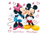 Tatuaggio Da Parete Disney Minnie & Topolino Rosa, Rosso, Blu E Giallo - 600216 - 30 X 30 Cm