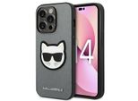 Karl Lagerfeld Klhcp14Lsapchg Custodia Rigida Per Iphone 14 Pro 6.1 Argento/Argento Saffiano Choupette Head Patch