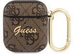 Guess Gua24Gsmw Airpods 1/2 CoverbrąZowy/Brown 4G Script Metal Collection