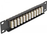 Delock 10" Lwl Patchpanel 12 Port Lc Quad Beige 1 He Schwarz"