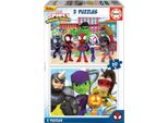 Educa 19296, Spidey E I Suoi Superamici, Set Di 2 Puzzle Da 20 Pezzi Per Bambini Dai 3 Anni In Su, Spiderman, Marvel