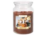 Bispol Candela Profumata Grande In Vaso Con Coperchio, 100 Ore Di Combustione, Peso 500 G, Altezza 14 Cm, Fragranza: Pan Di Zenzero