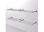 Stendibiancheria Da Parete 4X, Stendibiancheria Da Parete, Stendibiancheria Chiudibile Per Interni Ed Esterni In Alluminio E Acciaio, Foxydry Fold 60 Cm