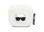 Karl Lagerfeld Klaca3Silchwh Cover Airpods 3 Bianco/Bianco Silicone Choupette
