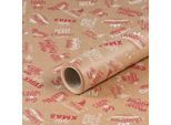 Carta Da Regalo Per Natale, Merry X-Mas, Marrone, 0,70 X 10 M