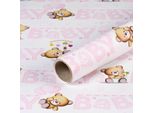 Carta Da Regalo Teddy, Rosa, 0,70 X 10 M - Carta Da Regalo Per Compleanni Per Bambini