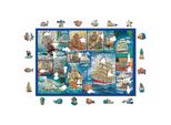 Wooden City Puzzle In Legno Barca A Vela 2In1, 505 Pezzi Eco