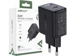 Acefast Caricabatterie Gan Usb Tipo C 30W, Pd, Qc 3.0, Afc, Fcp Nero (A21 Nero)