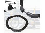 Fiqops Bicicletta Serratura Ciclomotore Serratura Combinazione Nero 120Cm Per I Numeri Di Bicicletta