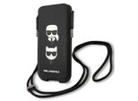 Karl Lagerfeld Torebka Klhcp12Mophkck6,1 Czarny/Black Hardcase Saffiano Ikonik Karl&Choupette Head