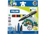 Set Di Pennarelli Maxi 10 Pezzi - Ispirazione Colorata Per Il Gioco Creativo Con Il Marchio Milan! Perfetto Per I Piccoli Artisti!