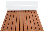 Swanew Tappetino Di Copertura Del Pavimento Tappeto Di Coperta Eva Schiuma Teak Yacht Autoadesivo Tappetino Di Coperta Marrone 240X90Cm