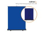Walimex Pro Roll-Up Panel Background Blu 165 X 220 Cm, Sfondo Fotografico Con Scatola Di Trasporto, Sistema Di Sfondo Per Lo Studio Fotografico, Tela Fotografica Senza Pieghe Ideale Per Il Ritaglio E Il Chromakeying