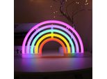 Luce Led Neon, Applique Decorativa, Arcobaleno Colorato, Circa 38 X 19 X 2 Cm