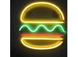 Luce Led Neon, Applique Decorativa, Hamburger Colorato, Circa 30 X 30 X 2 Cm