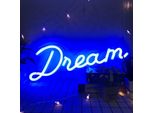 Luce Led Neon, Applique Decorativa, Scritta Dream Blu, Circa 45,5 X 15 X 1,4 Cm