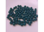 Perline Di Vetro - Tipo "Sfaccettato"" - 140 Pezzi - 4 Mm - Turchese Scuro Opaco"