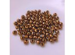Perle Di Vetro - Tipo "Sfaccettato"" - 100 Pezzi - 8 Mm - Marrone Opaco"