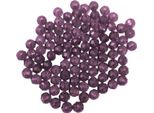Perle Di Vetro - Tipo "Sfaccettato"" - 100 Pezzi - 6 Mm - Viola"