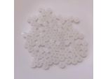 Perle Di Vetro - Tipo "Sfaccettato"" - 60 Pezzi - 10 Mm - Bianco/Trasparente Opaco"