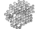 Perle Di Vetro - Tipo "Sfaccettato"" - 100 Pezzi - 8 Mm - Bianco/Trasparente"