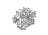 Perle Di Vetro - Tipo "Sfaccettato"" - 60 Pezzi - 10 Mm - Bianco/Trasparente"