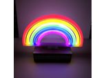 Luce Led Neon, Lampada Da Terra Decorativa, Color Arcobaleno, Circa 23 X 20 X 8,5 Cm