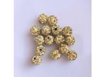Perline Shamballa, Glitter, 8 Mm, 15 Pezzi, Verde Chiaro