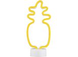 Luce Led Neon, Lampada Da Terra Decorativa, Giallo Ananas, 29,5 X 13 X 8,5 Cm