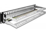 Delock - Patchpanel (Blindblech) - Schwarz - 2U - 48.3 Cm (19") - 48 Ports"