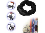 Fiqops Lucchetto Per Bicicletta 90Cm Lucchetto A Catena Lucchetto A Combinazione Nero