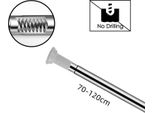 Asta Telescopica Fiqops In Acciaio Inox, Asta Per Tende Da Doccia Senza Foratura, Asta Di Tensione, Regolabile Mediante Rotazione, Tenuta Sicura, Come Asta Per Doccia, Asta Per Abiti (Da 70 A 120 Cm)