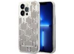 Karl Lagerfeld Klhcp14Xlmnms Custodia Rigida Per Iphone 14Pro Max 6,7 Srebrny/Argento Liquido Glitter Monogram