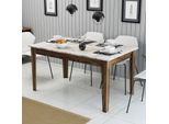 Skye Decor, Milano 515 - Noce, Bianco, Tavoli Da Pranzo, Noce, 145 X 75 X 88 Cm