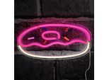 Luce Led Neon, Applique Decorativa, Ciambella Rosa Bianca, Circa 37 X 19 X 2 Cm