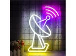 Luce Led Neon, Applique Decorativa, Parabola Satellitare Bianca, Circa 38,5 X 32 X 2 Cm