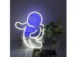 Luce Led Neon, Applique Decorativa, Astronauta Fluttuante Bianco, Circa 36 X 32 X 2 Cm
