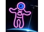 Luce Led Neon, Applique Decorativa, Rosa Astronauta, Circa 39 X 32 X 2 Cm