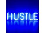 Luce Led Neon, Applique Decorativa, Blu Hustle, Circa 50 X 12,5 X 2 Cm
