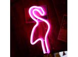 Luce Led Neon, Luce Decorativa A Batteria Usb, Rosa Fenicottero, Circa 28,7 X 16 Cm