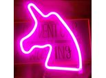 Luce Led Neon, Luce Decorativa A Batteria Usb, Rosa Unicorno, Circa 26 X 26 Cm
