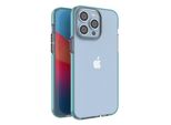 Custodia A Molla Iphone 14 Pro Max Custodia In Silicone Con Cornice Azzurro