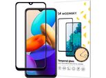 Wozinsky Piena Colla Vetro Temperato Vivo Y35 / Y22 / Y22S Schermo Completo Con Telaio Nero (Case Friendly)