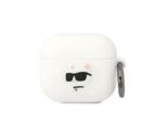 Karl Lagerfeld Kla3Runchh Airpods 3 Cover BiałY/White Silicone Choupette Head 3D