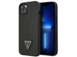 Guess Guhcp13Spsatlk Custodia Rigida Per Iphone 13 Mini 5.4 Nero/Nero Logo Saffianotriangle
